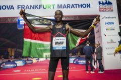 Brimin Kipkorir Misoi avait remporté le marathon de Francfort en 2023. (T. Lohnes/Getty images via AFP)