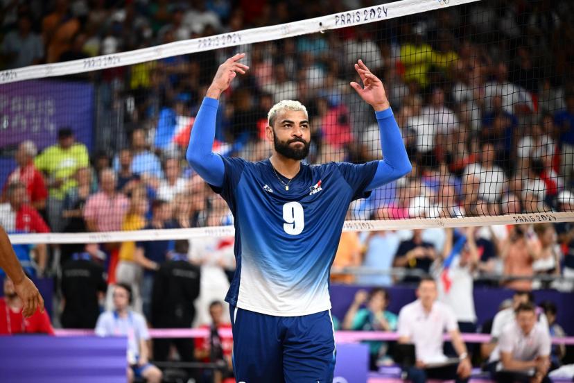 Earvin Ngapeth a été élu MVP des JO de Paris 2024, comme à Tokyo il y a trois ans. (P. Lahalle/L'Équipe)