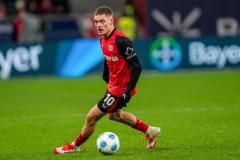Florian Wirtz lors du match de Championnat entre le Bayer Leverkusen et le Bayern Munich (0-0, le 15 février). (Marco Bader/Picturealliance / icon sport)