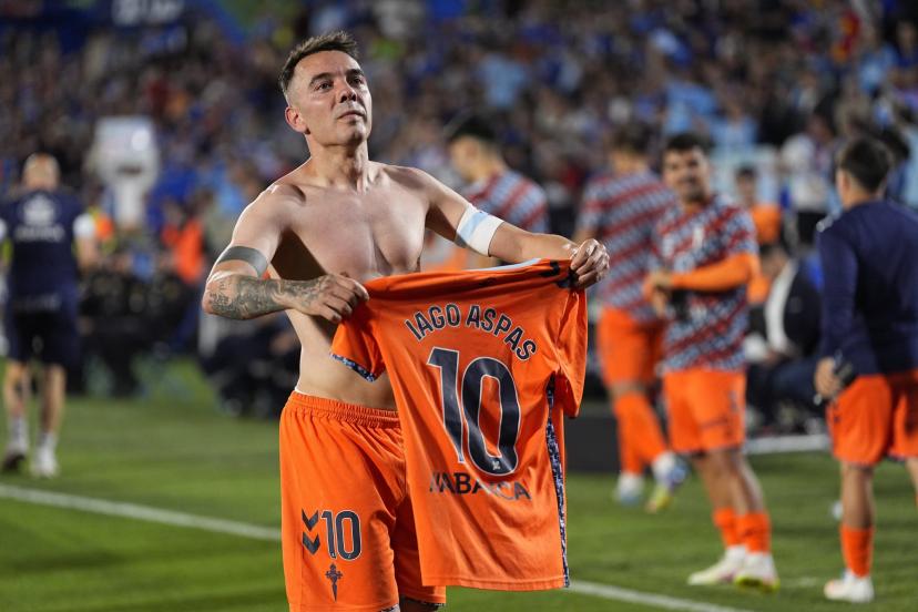 Iago Aspas célébrant avec le Celta Vigo. (Oscar J. Barroso/AFP7)