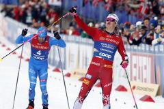 Johannes Klaebo a ajouté une nouvelle médaille d'or à son palmarès ce samedi à Trondheim. (Ch. Pallot/Presse Sports)