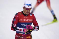 Johannes Klaebo ce jeudi à Trondheim. (Matthias Schrader/AP)