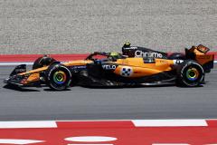 Lando Norris a signé le meilleur temps de la première séance d'essais libres, vendredi au Grand Prix d'Espagne. (Juan Medina/Reuters)