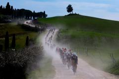 Le peloton lors de la dernière Strade Bianhce. (L. Bettini/SPRINT CYCLING AGENCY/Presse Sports)