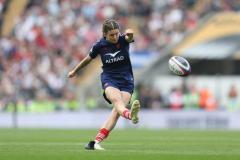 Morgane Bourgeois lors de la courte défaite en Angleterre (42-43), samedi à Twickenham. (Charlotte Wilson /L'Équipe)