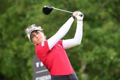 Nastasia Nadaud a enchaîné une deuxième carte de 67 au Riyadh Golf Club. (J. Ekstromer/AFP)