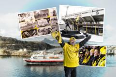Situé au nord de la Norvège, le club de Bodo/Glimt accueille ses supporters, souvent chaudement vêtus à cause du froid glacial, dans l'Aspmyra Stadion. (S. Leban /L'Équipe)